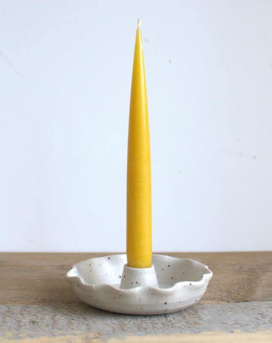 Scallop Ceramic Candle Holder