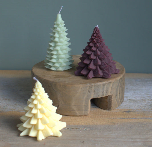 Beeswax and Soy Blend Christmas Tree Candles