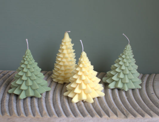 Beeswax and Soy Blend Christmas Tree Candles